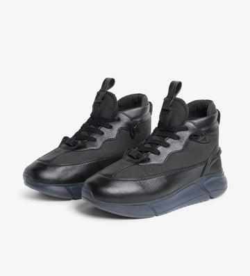 mens black mid top sneakers