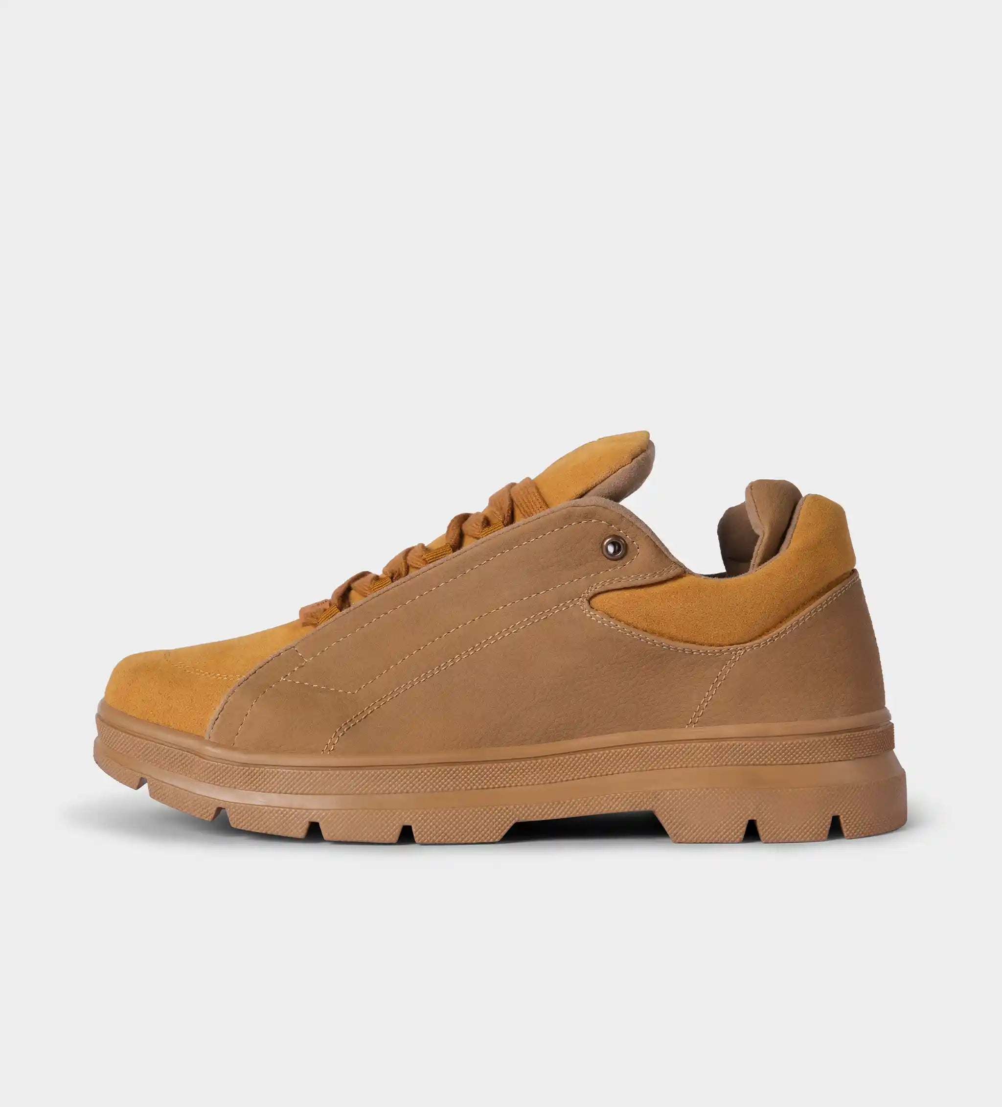tan low top sneakers 