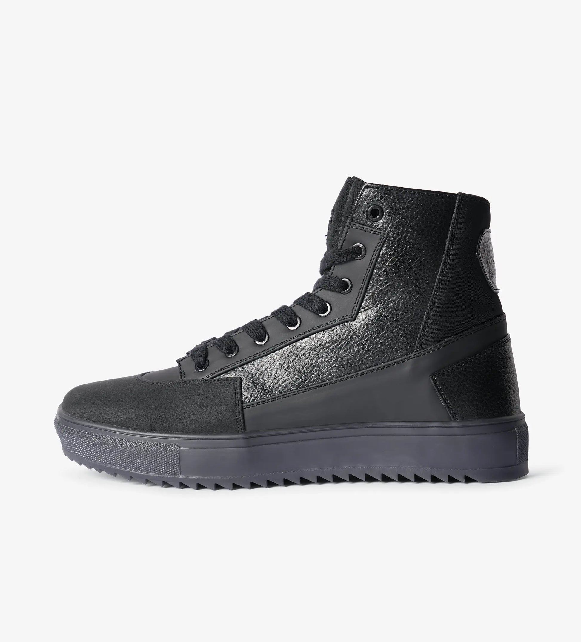 black high top sneaker shoes