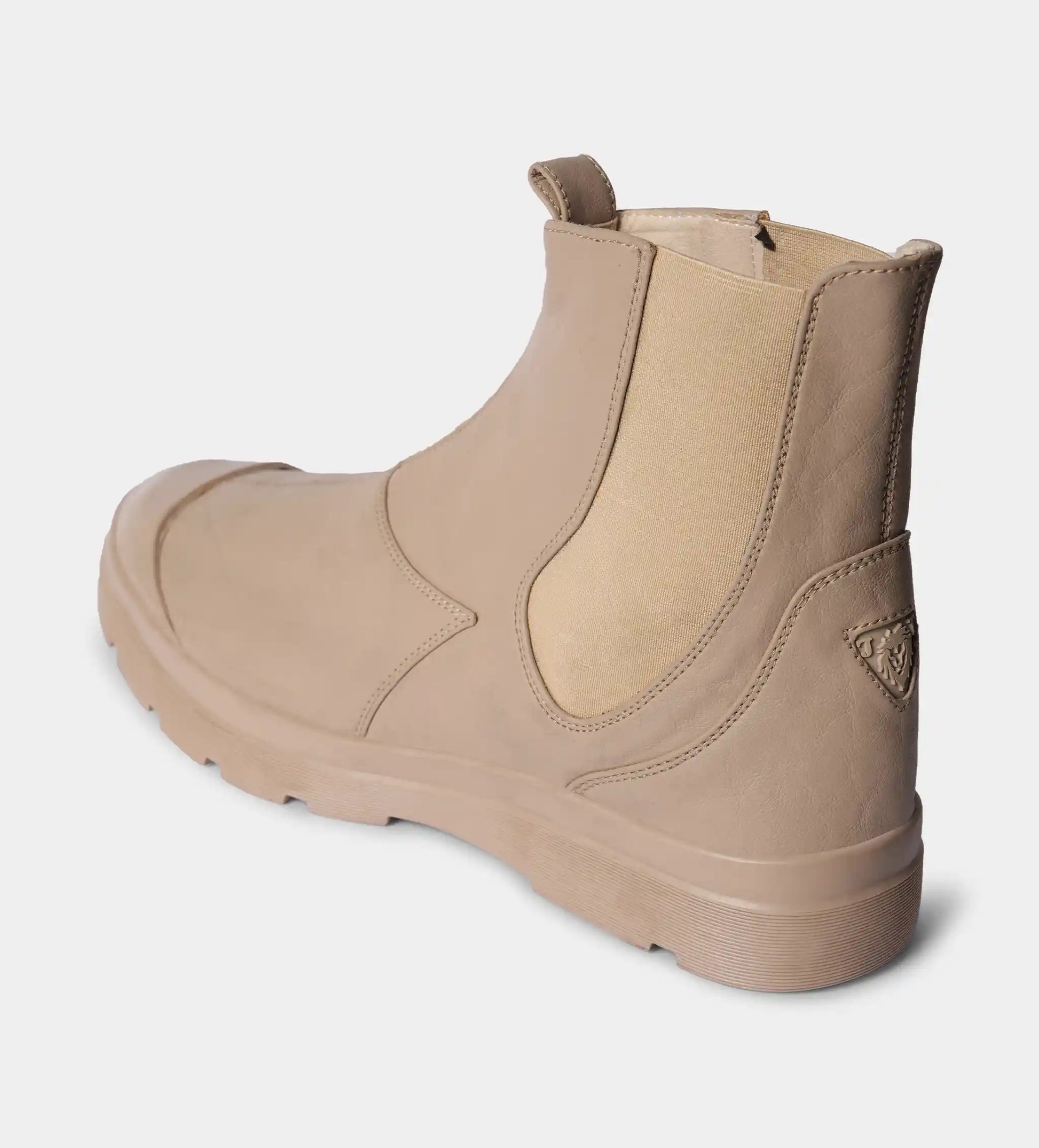 Beige Chelsea Boots