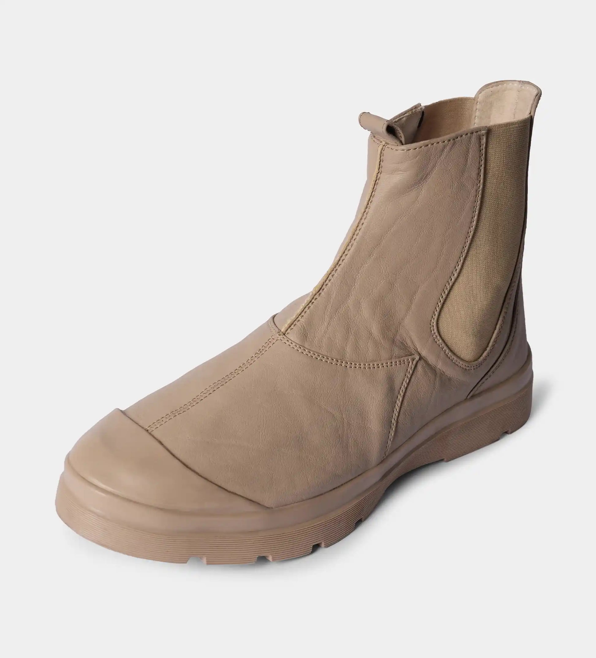 Beige Chelsea Boots