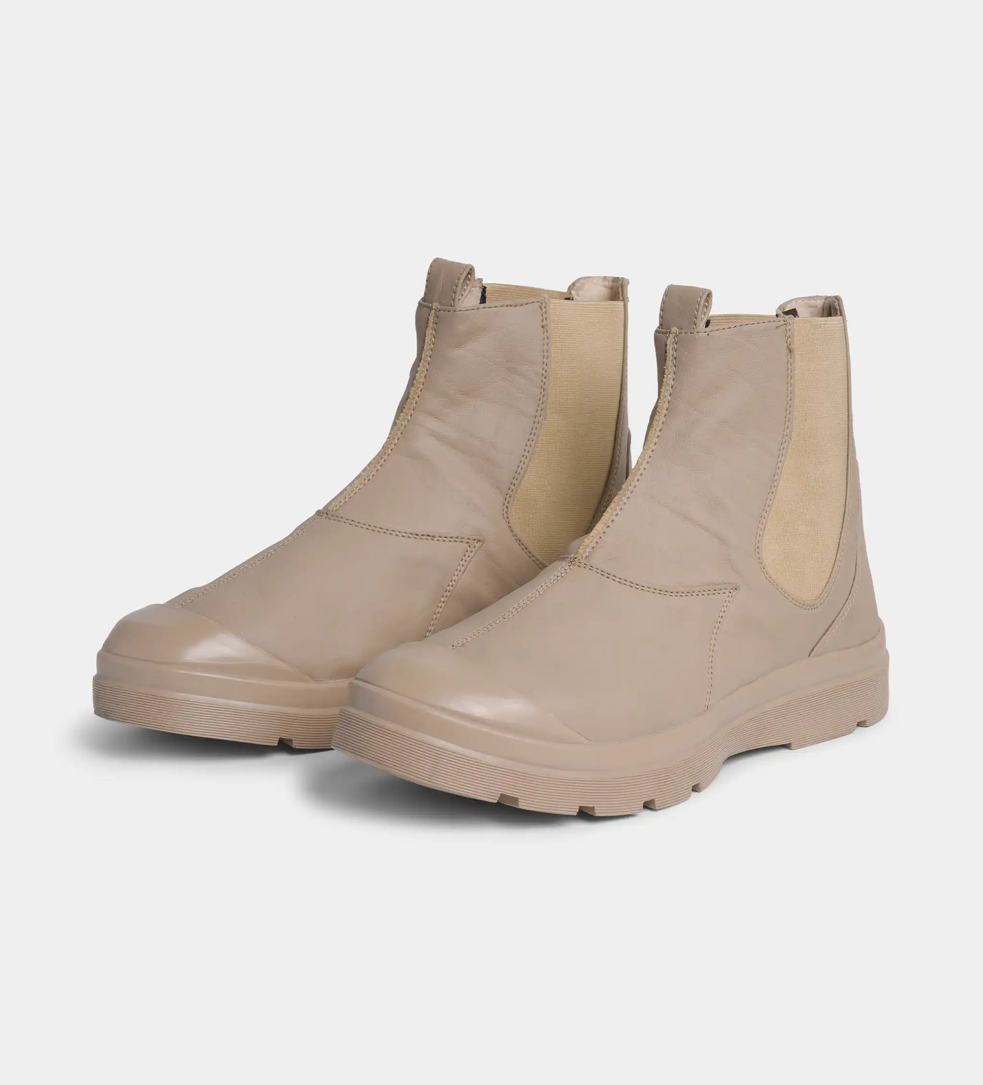 Beige Chelsea Boots