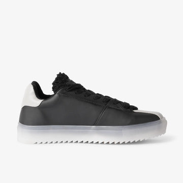 Black low top sneakers