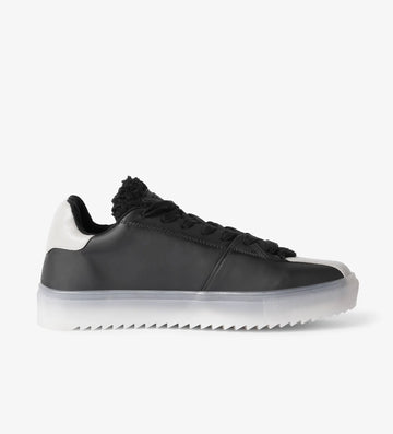 Black low top sneakers