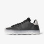 Black low top sneakers