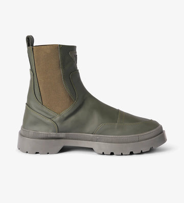 Olive Chelsea boots