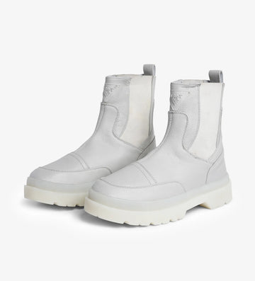 White Chelsea boots 