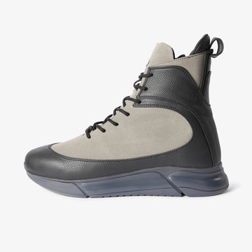 black and grey mens sneaker boots