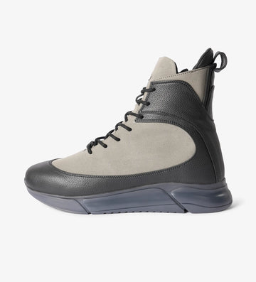 black and grey mens sneaker boots