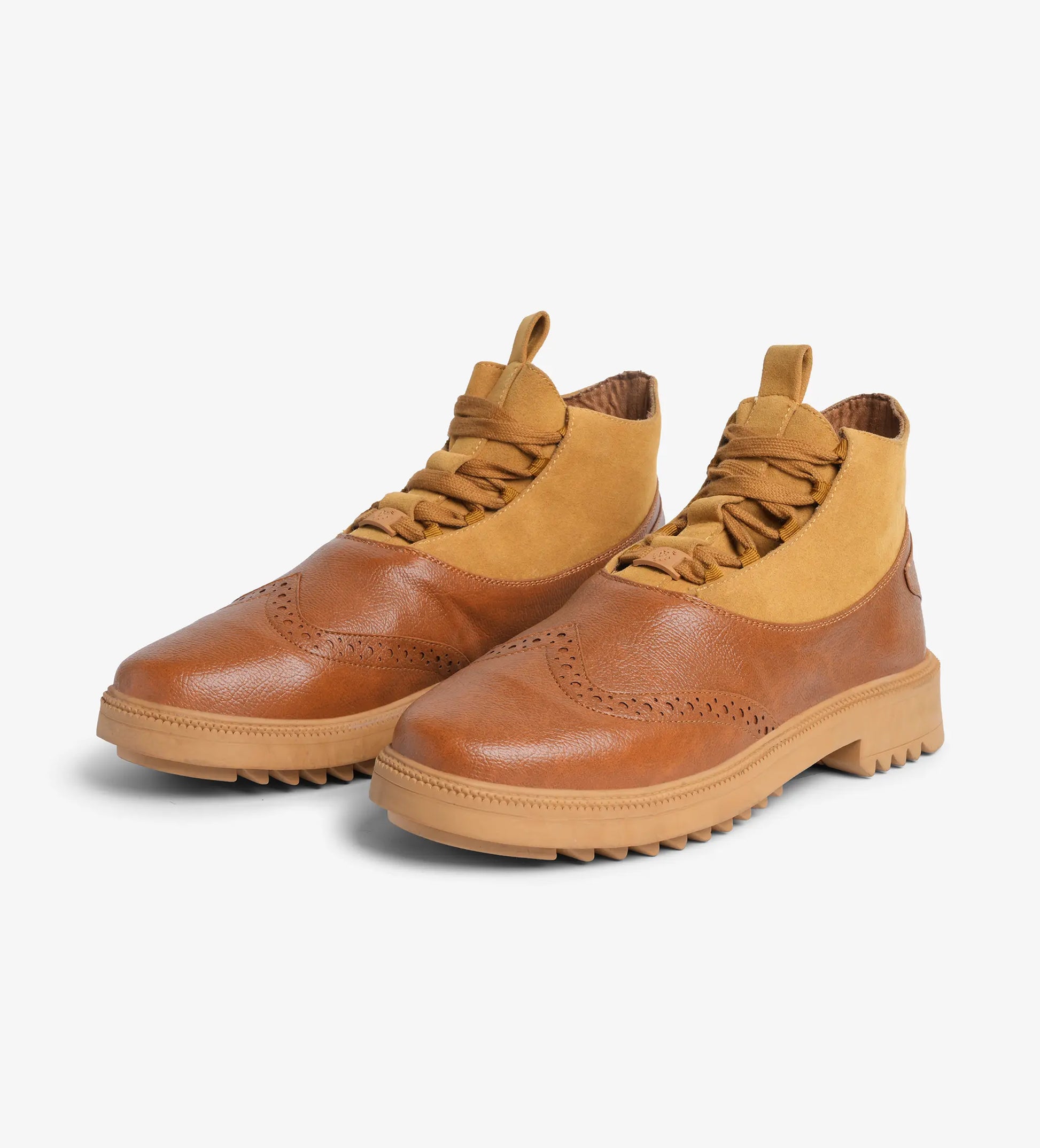 Tan Brogue Boot