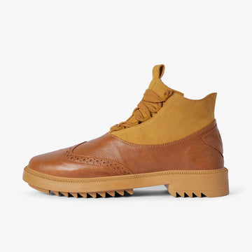 Tan Brogue Boot