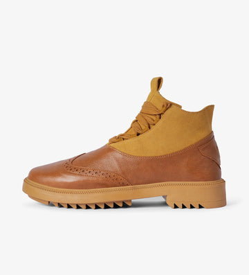 Tan Brogue Boot