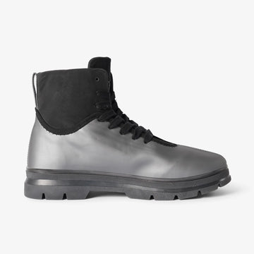 Grey mens high top boots