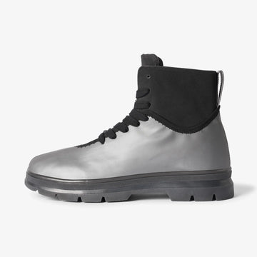 Grey mens high top boots