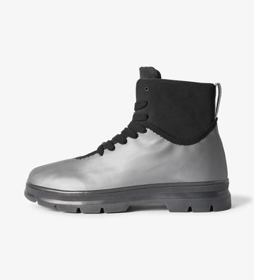 Grey mens high top boots