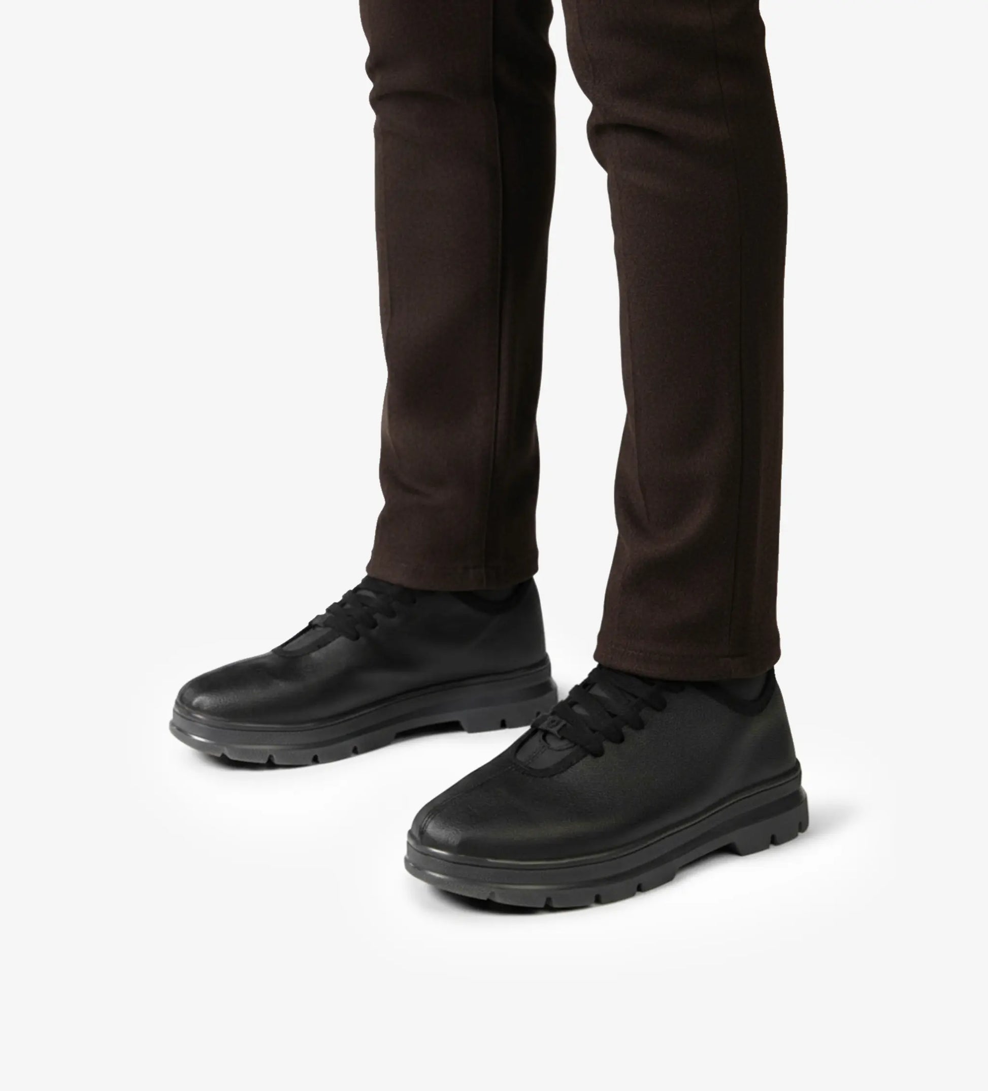 Black mens high top boots