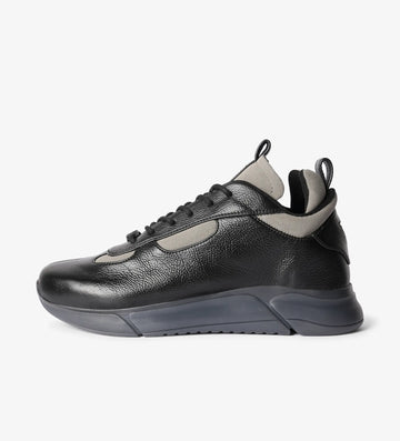 black low top sneakers