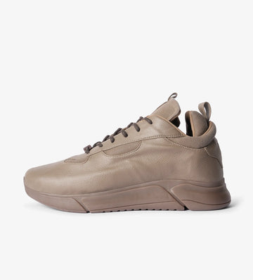 brown low top sneakers