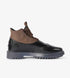 black and brown brogue boots