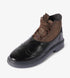 black and brown brogue boots