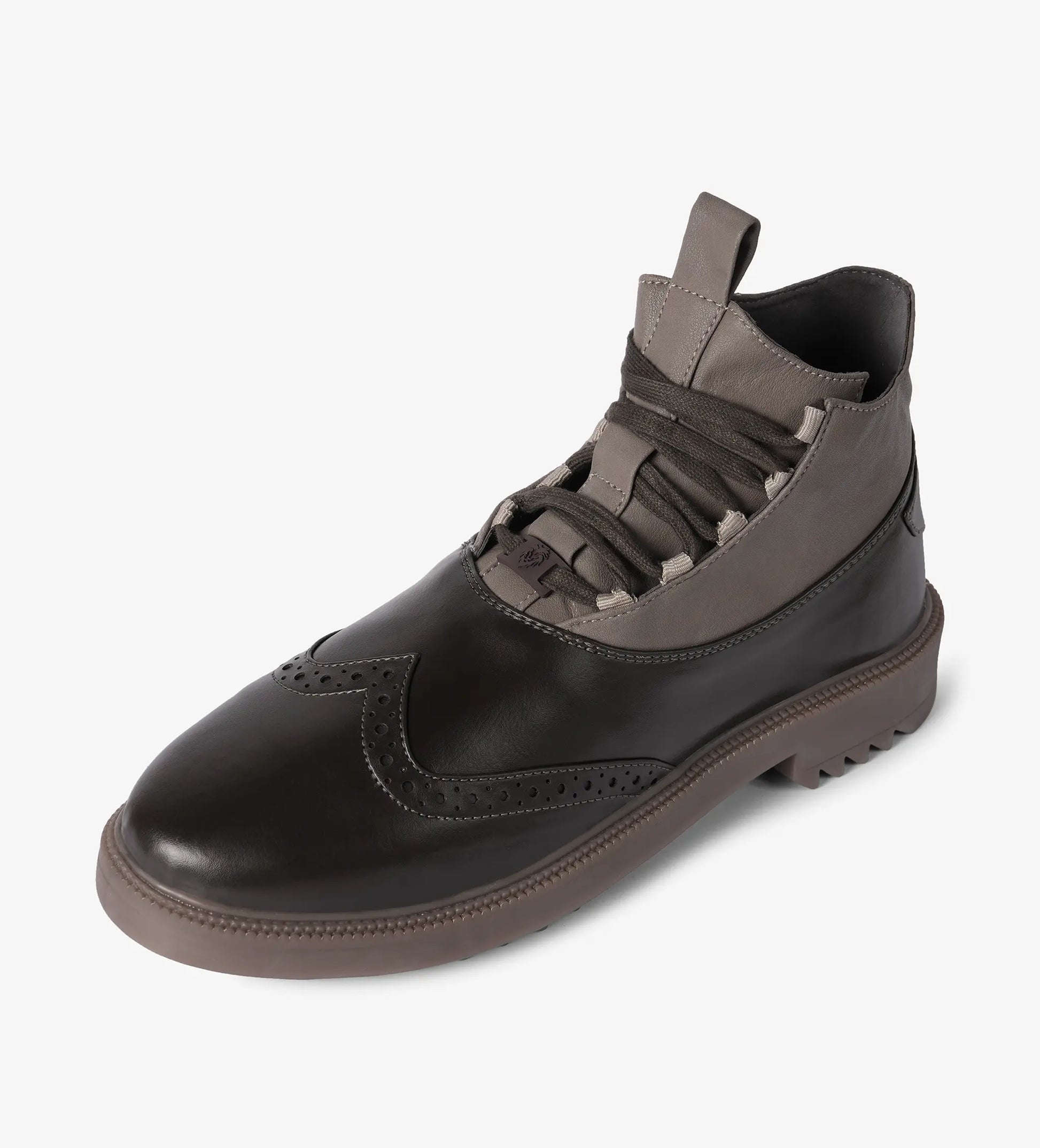 grey brogue boots