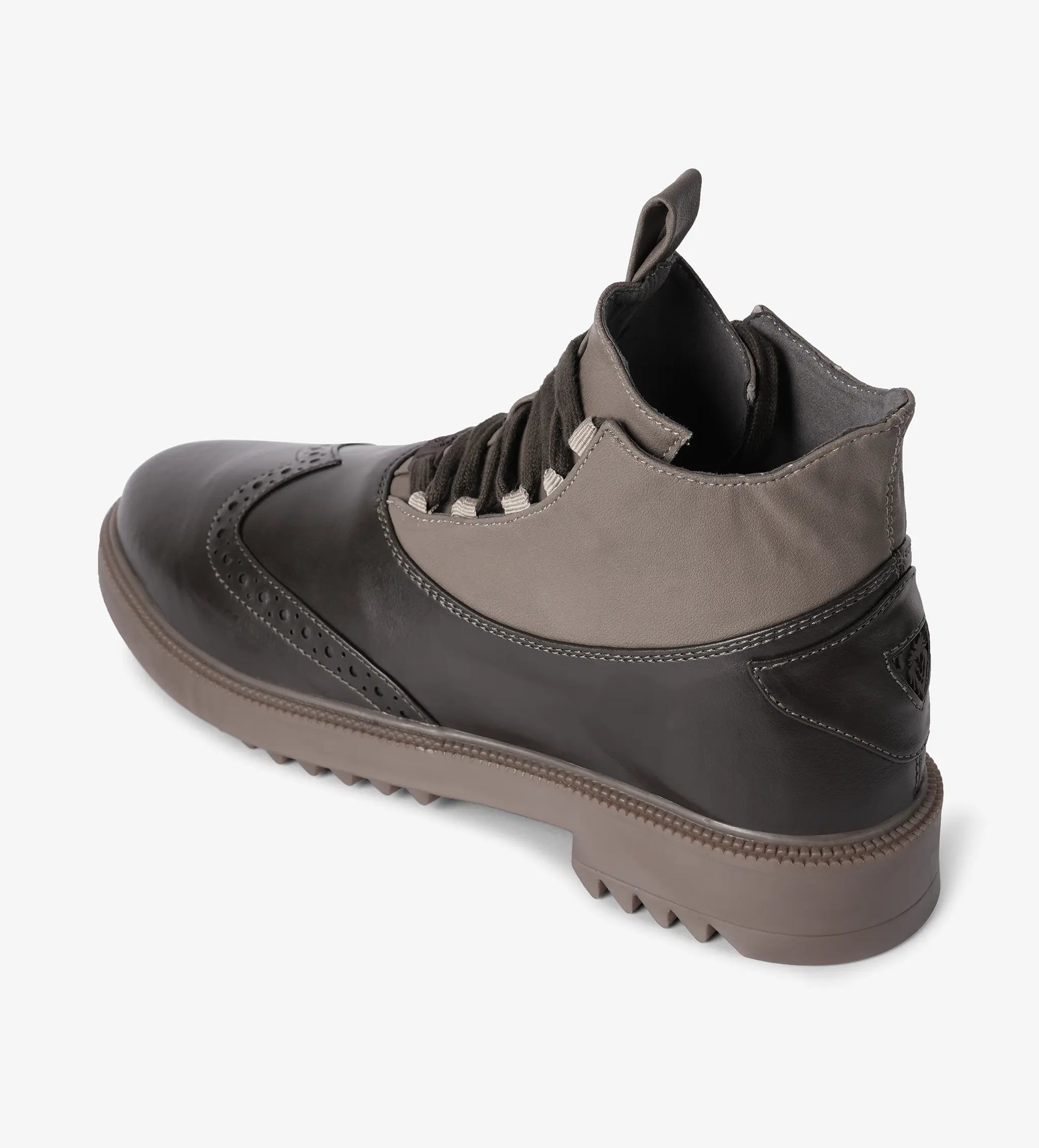 grey brogue boots