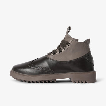 grey brogue boots