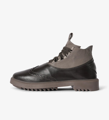 grey brogue boots