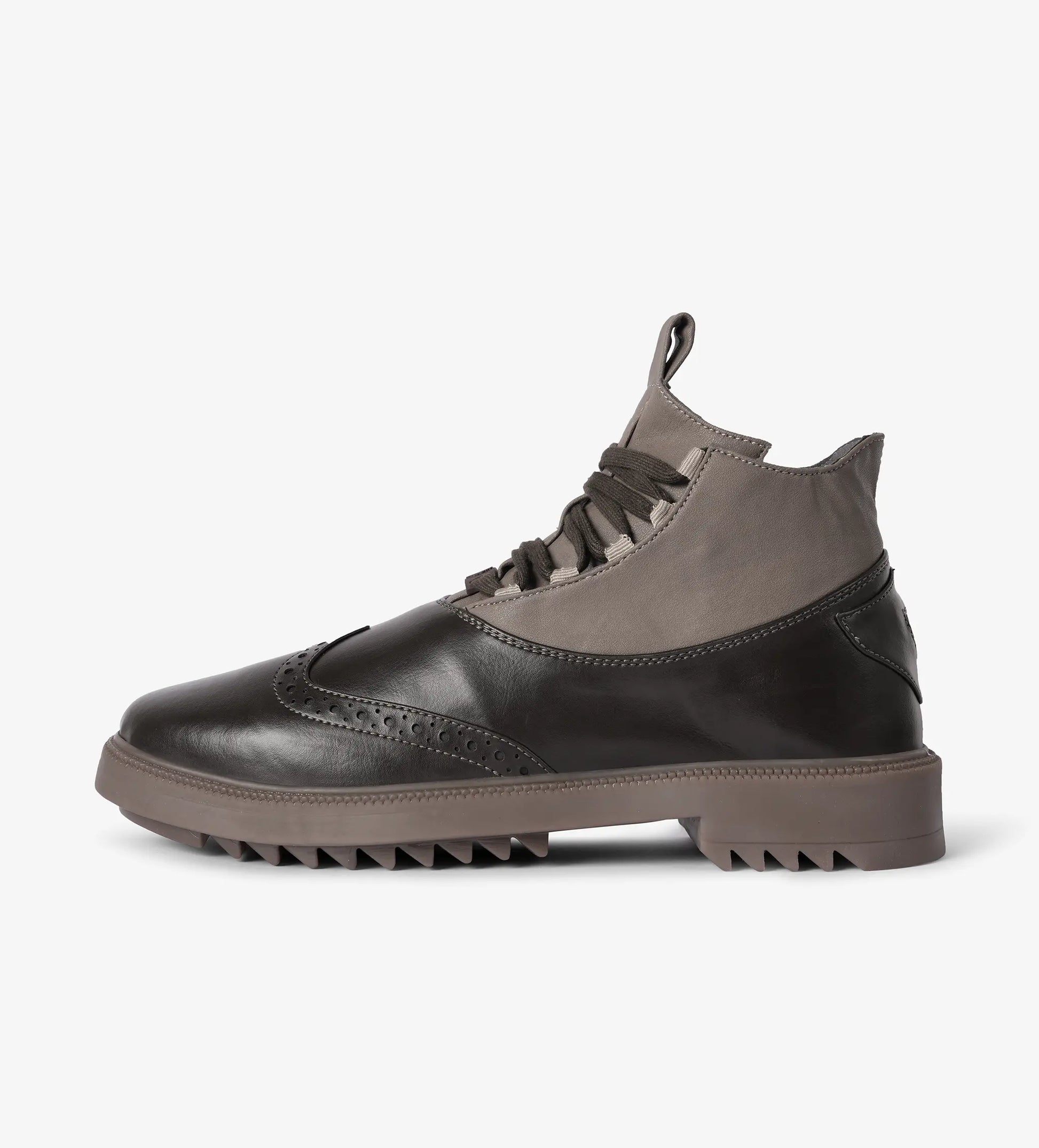 grey brogue boots
