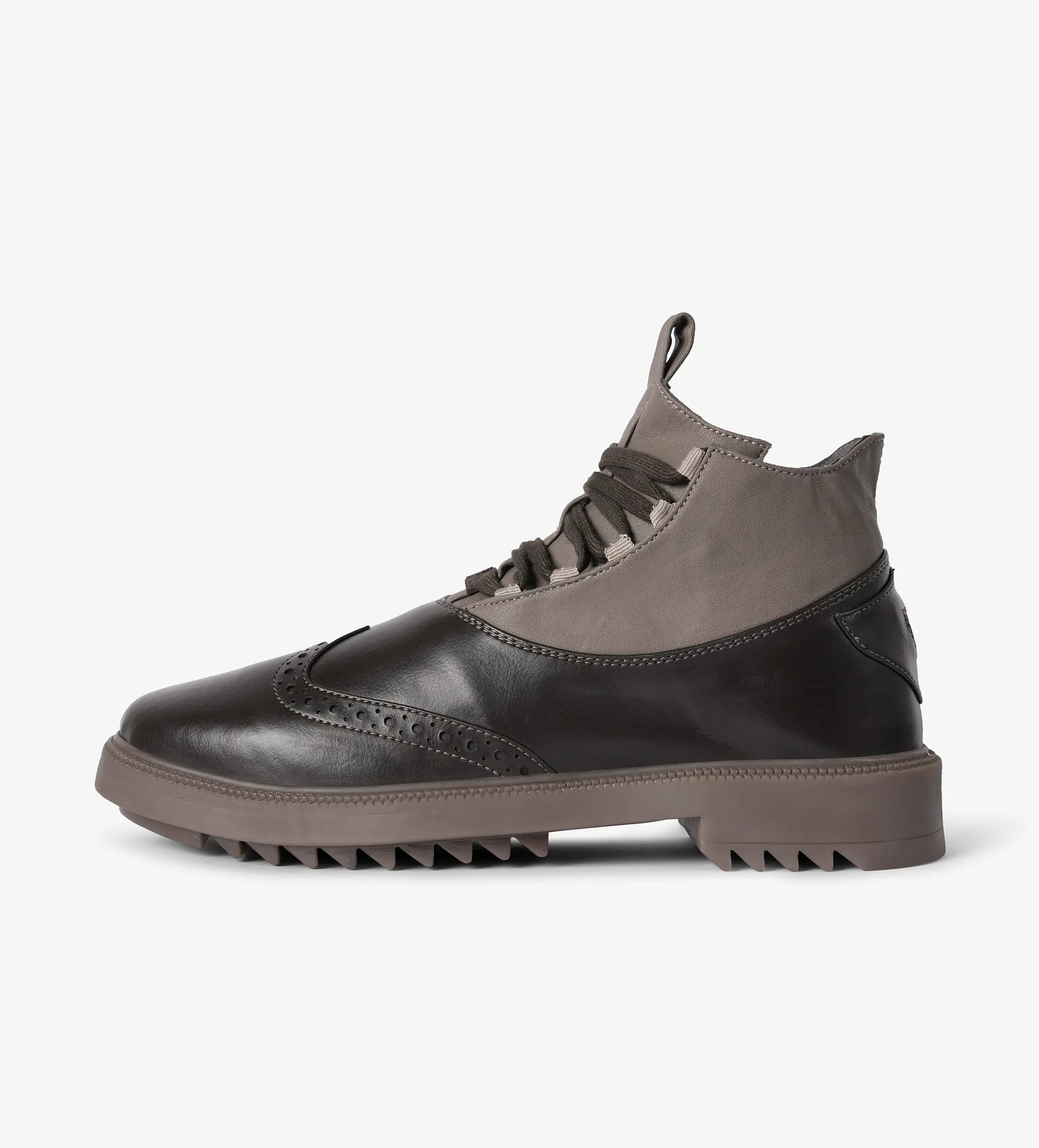 grey brogue boots