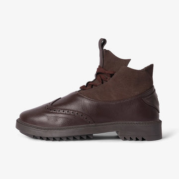 Marron brogue boots