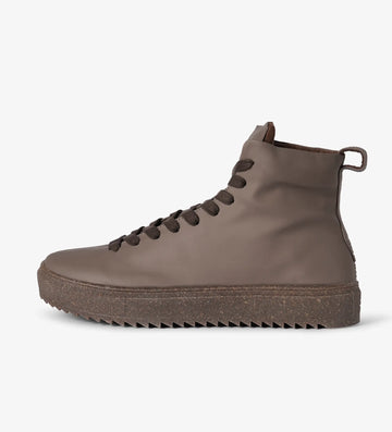 Brown high top sneakers