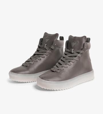 Grey high top sneakers